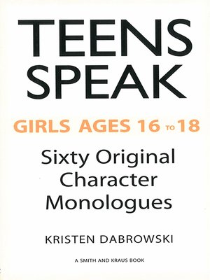 cover image of Teen Speak, Girls Ages 16 to 18